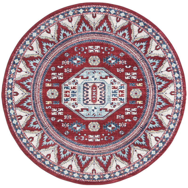Florala 100 Performance Southwestern Rug, Round 6'7"