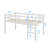 Twin Loft Bed With Guardrails And Ladder-721587281