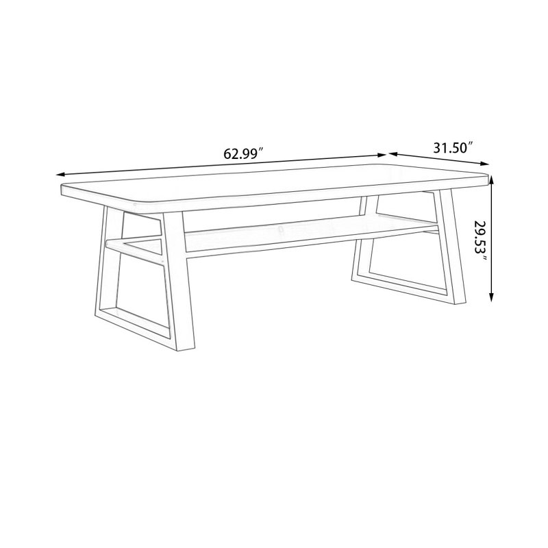 White Rectangular Solid Wood desks, 29.53" H x 62.99" W x 31.5" D