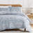 SouthShore Fine Linens Pure Melody Oversized Quilt Set, Embroidered Paisley Double-Brushed Microfiber Bedding Set with Pillow Shams-785450140-785450136