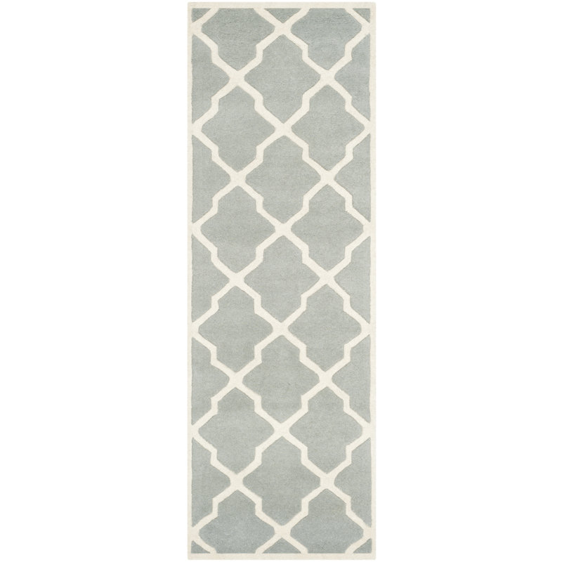 Carolene Hand Tufted Wool Geometric Rug, Runner 2'3" x 11'