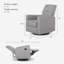 Chaise berçante inclinable, pivotante et pivotante Raleigh-50983397