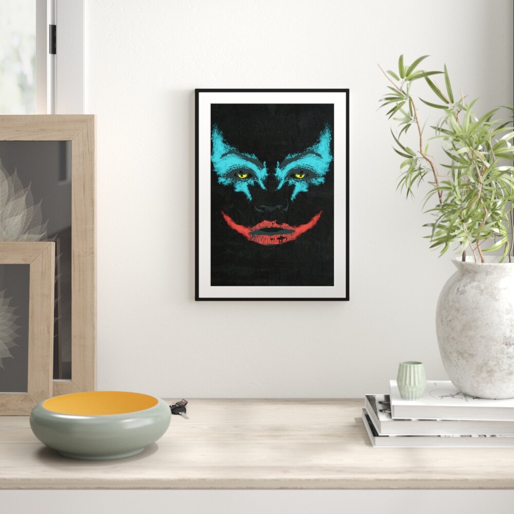 Gerahmtes Poster The Joker Black