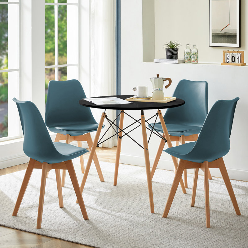 Ensemble repas pour 4 personnes Gweneth, Noir, Bleu