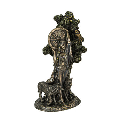Shelf and Altar Decor Arianrhod Celtic Goddess Bronze Finish Resin Statue, 9.5 Inches High