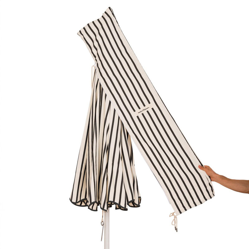 Patio 90'' W Umbrella, Black/White Striped