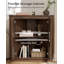Armoire de plancher moderne sans poignée avec 2 portes et tablettes réglables-381626012