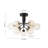 9-Light Textured Glass Tiered Semi-Flush Mount-858022876