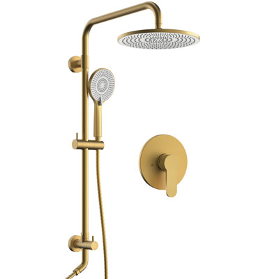 10" Wall Mount Rainfall Shower System