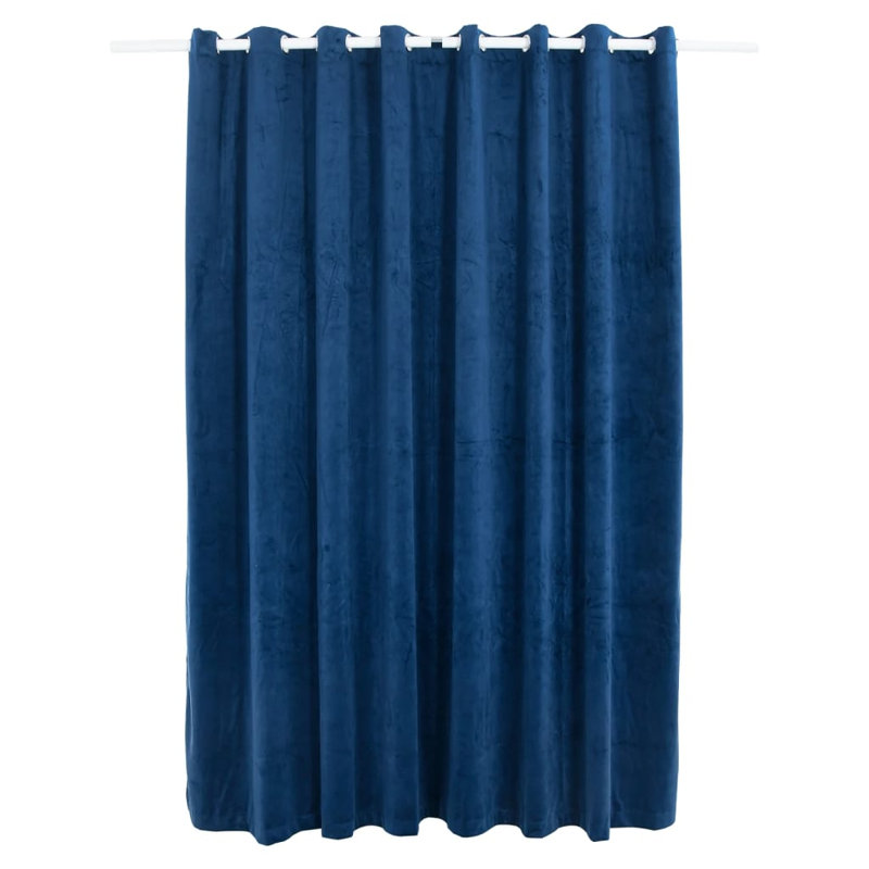 Ja Velvet Blackout Curtain Single Panel, Dark Blue