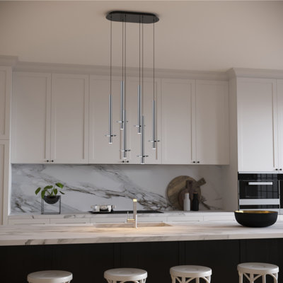 Luminaire suspendu géométrique 6 lumières Zakaryan