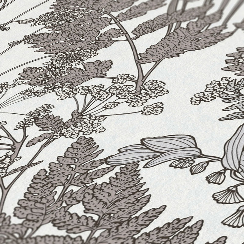 Rouleau de fleurs sauvages Ayla, Blanc