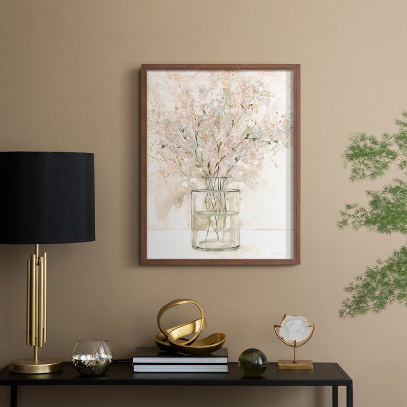 «Delicate Arrangement I», reproduction encadrée - bois massif, H 21 po x l 17 po, Noyer
