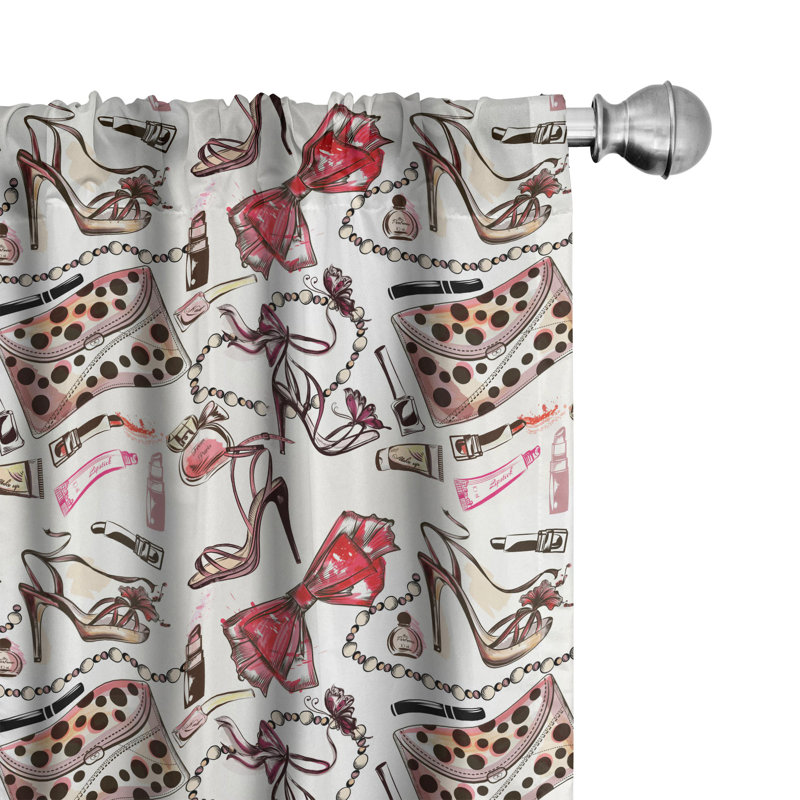Fashion Semi-Sheer Rod Pocket Curtain Panels, 28" x 95"