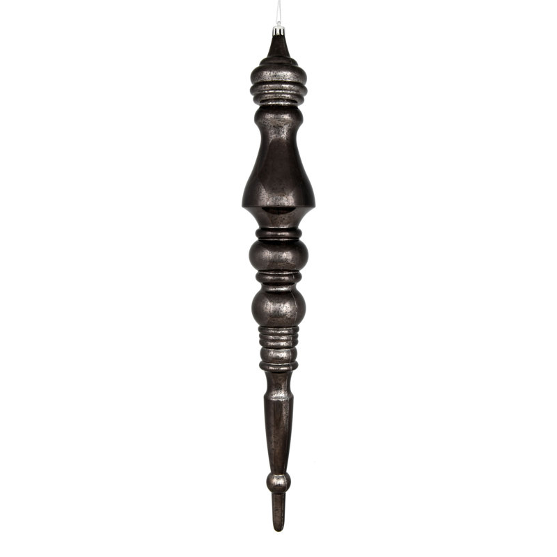20" Mercury Finial Ornament, Gunmetal