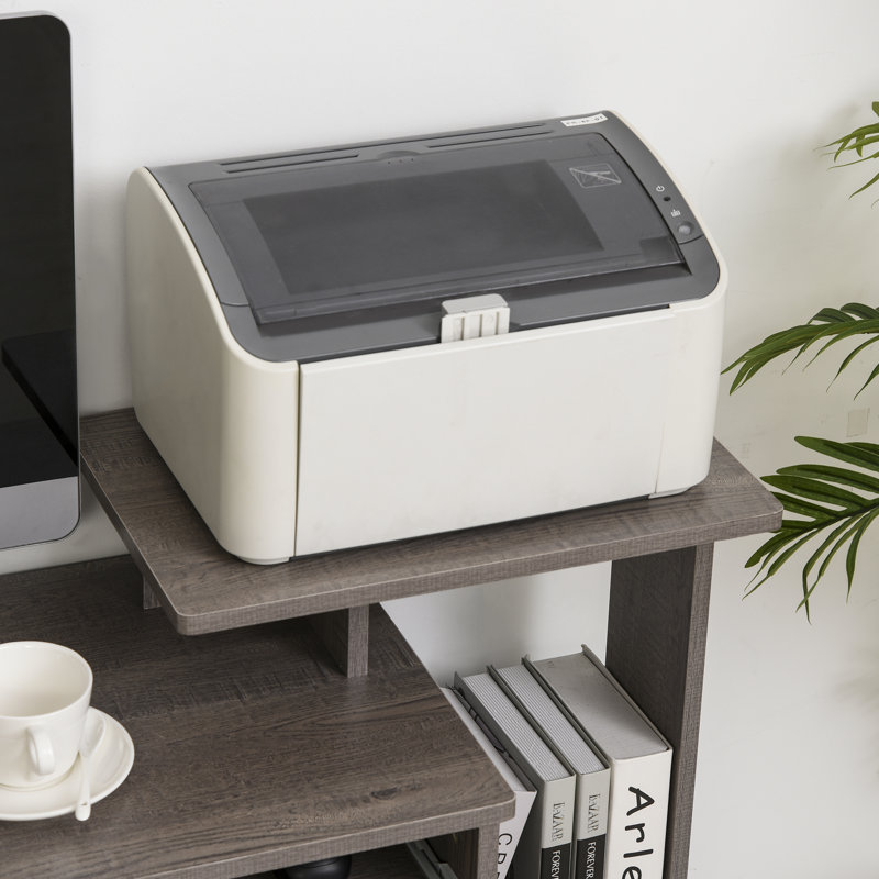Cravens Computer Desk, Grey/Grey
