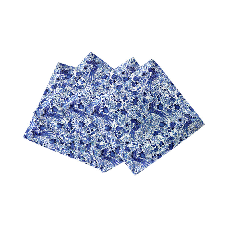 Serviettes de table en satin de coton Royal Delft Inspiration