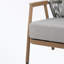 Fauteuil club d'extérieur en corde avec structure en métal robuste