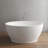53 Inch Solid Surface Freestanding Soaking Tub Round Bath Tub Matte White
