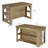 55.12" Kitchen Island with 2-Tier Open Storage