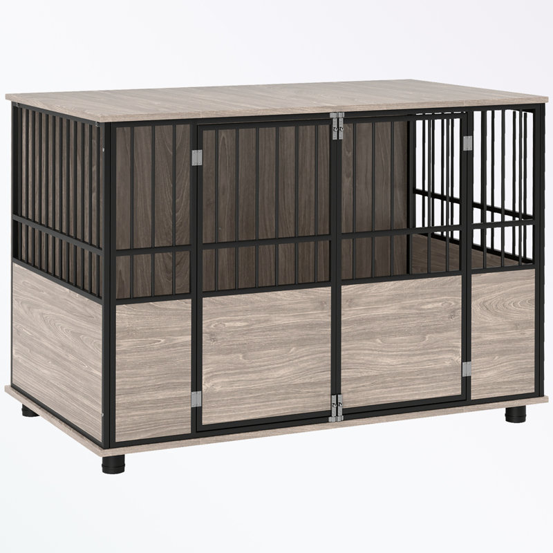 Cage pour chien avec portes doubles