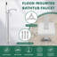 Robinet de baignoire autoportant, robinet de baignoire autoportant à haut débit avec bec cascade et douche à main, robinet de baignoire pivotant à 360 °, corps en laiton-124428146