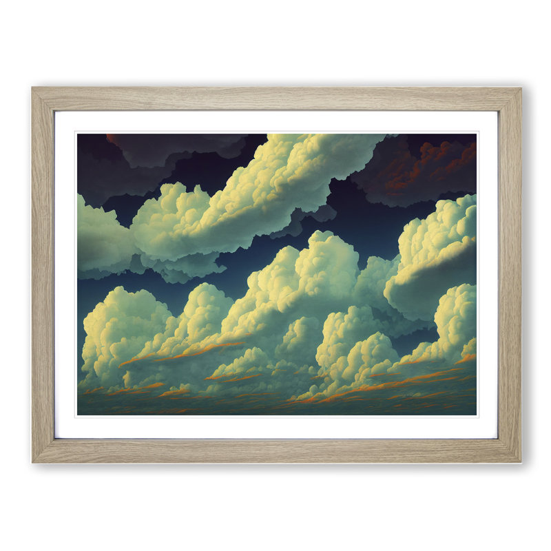 Spectacular Clouds - Framed Print, 34cm H x 46cm W, Oak Frame