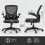 Fauteuil de jeu d'ordinateur, chaises de bureau ergonomiques à dossier moyen avec roulettes, accoudoirs rabattables, hauteur réglable-259298858