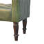 Banc de chambre en cuir vert noyer