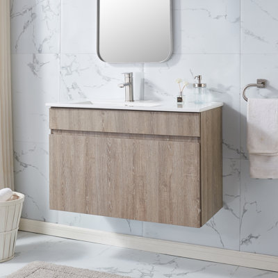 Ensemble de meuble-lavabo mural simple 36 po Lloyde