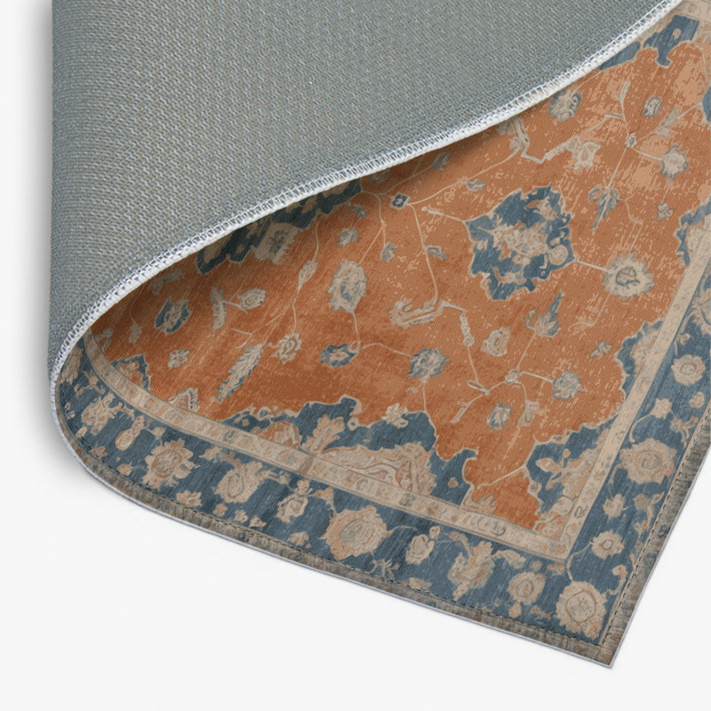Overdyed Gray Indoor and Outdoor Area Rug, Rectangle 4' x 6'