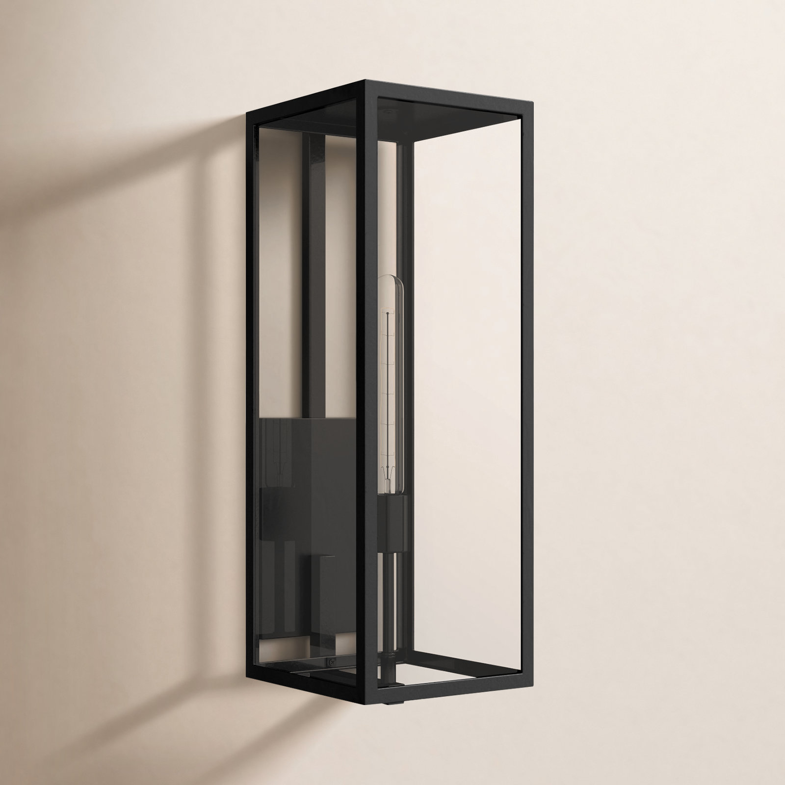 Rosewood Single Light Rectangle Outdoor Wall Light, 21.5" H x 7' W x 8.5" D