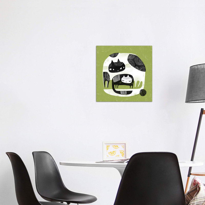 «Cuddle Cats» par Terry Runyan - impression, Toile tendue, Pas de tapis, H 37 po x l 37 po x P 1,5 po