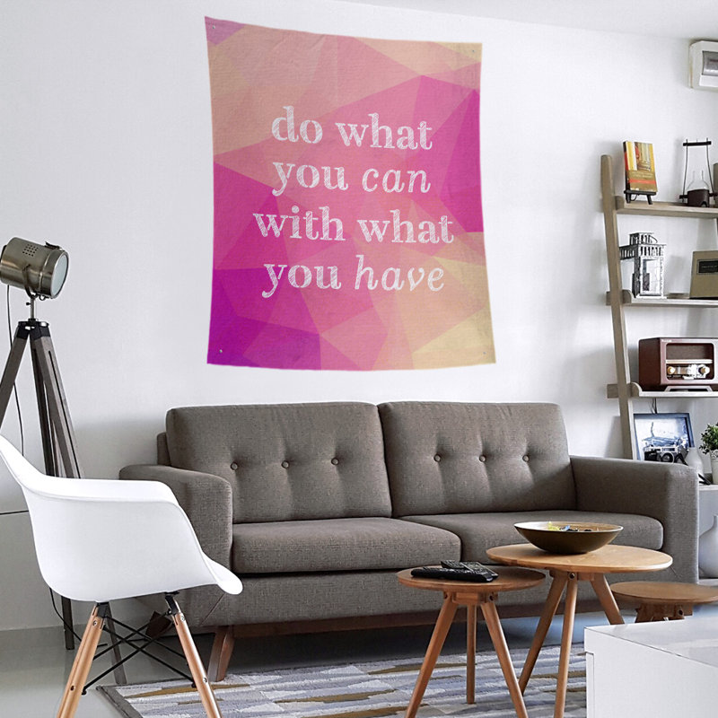 Tapisserie en polyester, ce que vous pouvez citer, H 80 po x l 68 po, Diamant rose