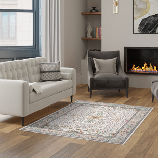  Tapis d'intérieur lavable à la machine Everyday Chic, imprimé en flanelle de polyester doux avec envers antidérapant