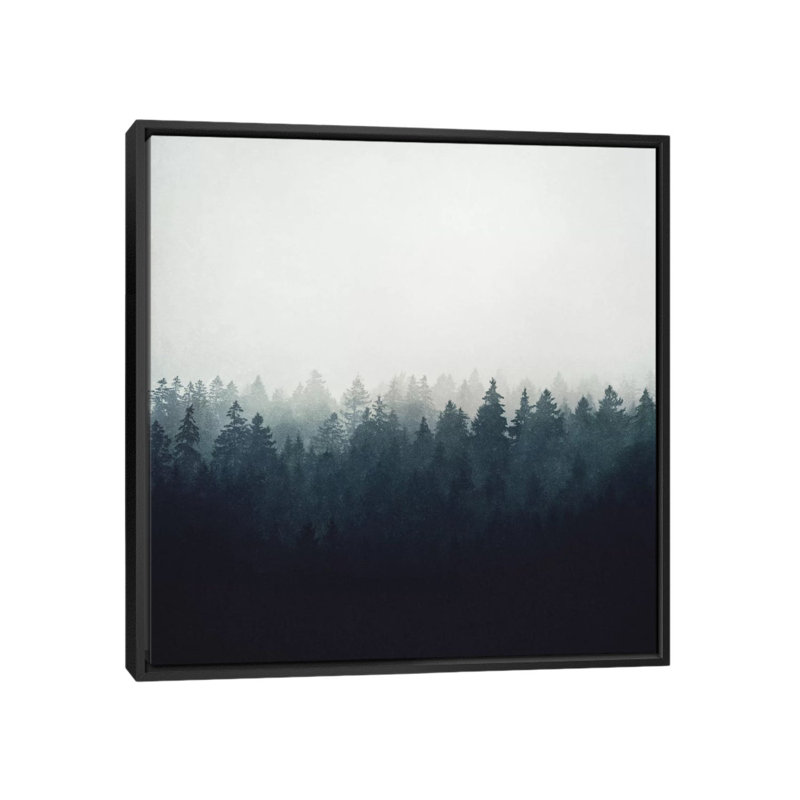 Une wilderness quelque chose, impression sur toile tendue, H 18 po x l 18 po x P 1,5 po, Toile avec cadre noir, Pas de tapis