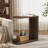 C-Shaped End Table, Solid Wood C Table For Sofa