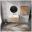 Meuble-lavabo mural 36 po avec lavabo et armoire latérale 36 po, portes à fermeture douce, armoire 00112IMO x 2-00636IMO (emballage KD)