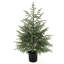 Sapin de Noël artificiel vert réaliste de 90 cm avec branches de sapin naturelles et pot noir