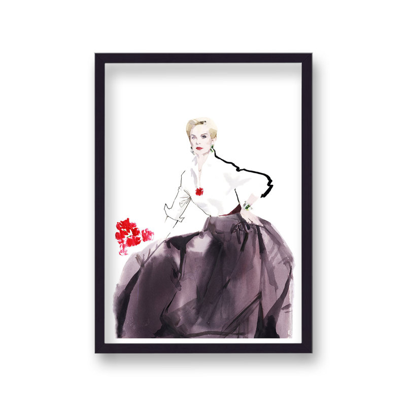 Carolina Herrera Couture by David Downton - Single Picture Frame Print