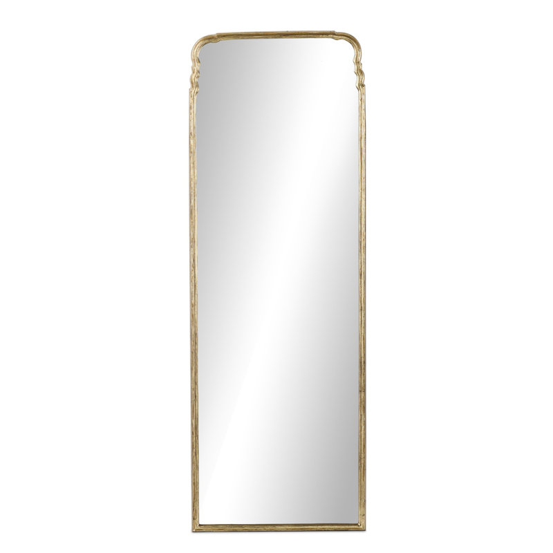 Loire Mantle Mirror-Antiqued Gold Leaf, Vertical, 81" x 28"