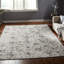 Rosemarie Silk Abstract Area Rug in Gray/Ivory-685191190
