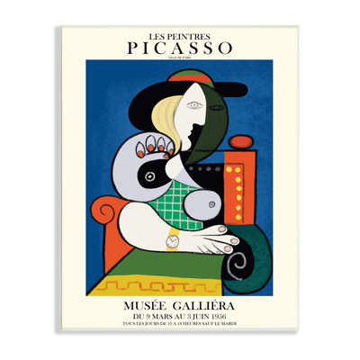 Chaise rouge Picasso, artiste abstrait classique, femme