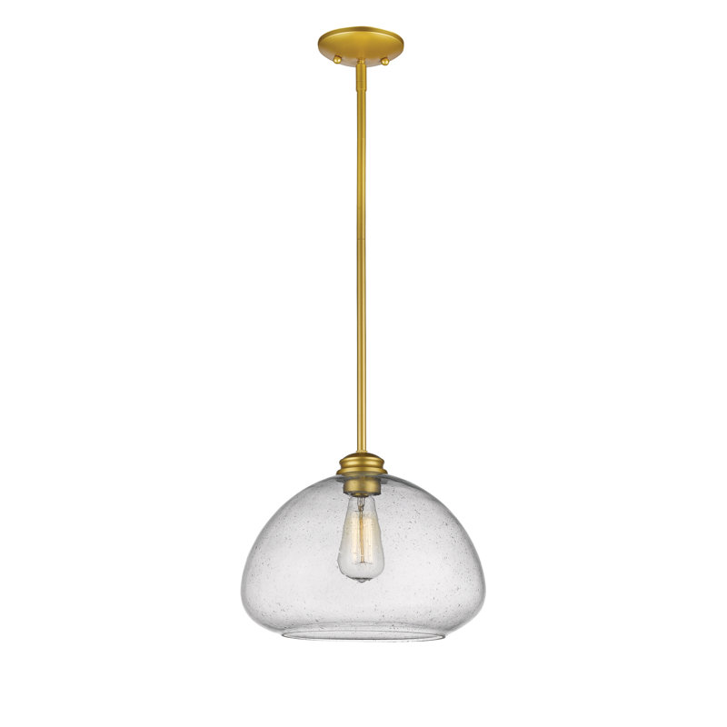 Reichert 1 - Light Single Pendant, Satin Gold, 10" H x 13" W x 13" D