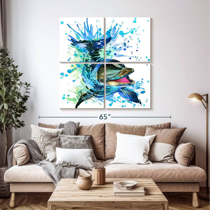Brampt Splashing Dolphin, 45" H x 45" W