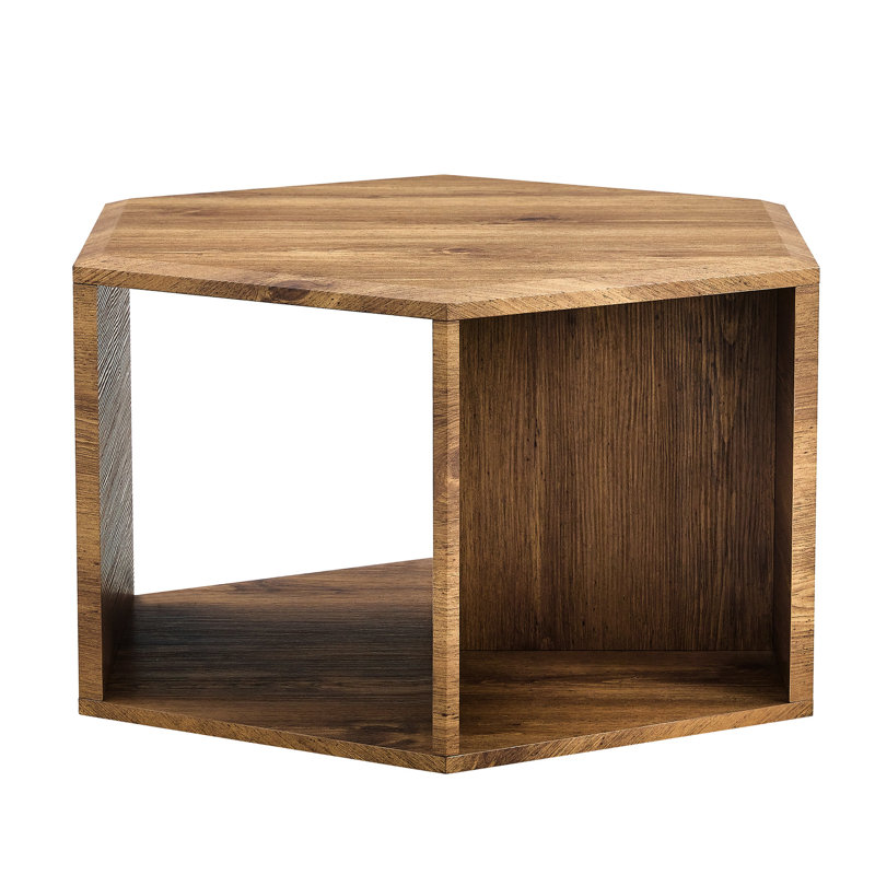 Table basse au design hexagonal - Autocollants à motifs distinctifs et multi-rangement Accessoire de maison élégant et fonctionnel Facile à nettoyer Gérer la surface lisse et élégante, la structure ajoute de la sophistication