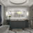 Wayfair Basics® UL Certified Front & Back LED Anti-Fog Tempered Glass Framed Bathroom/Vanity Mirror-1233668529