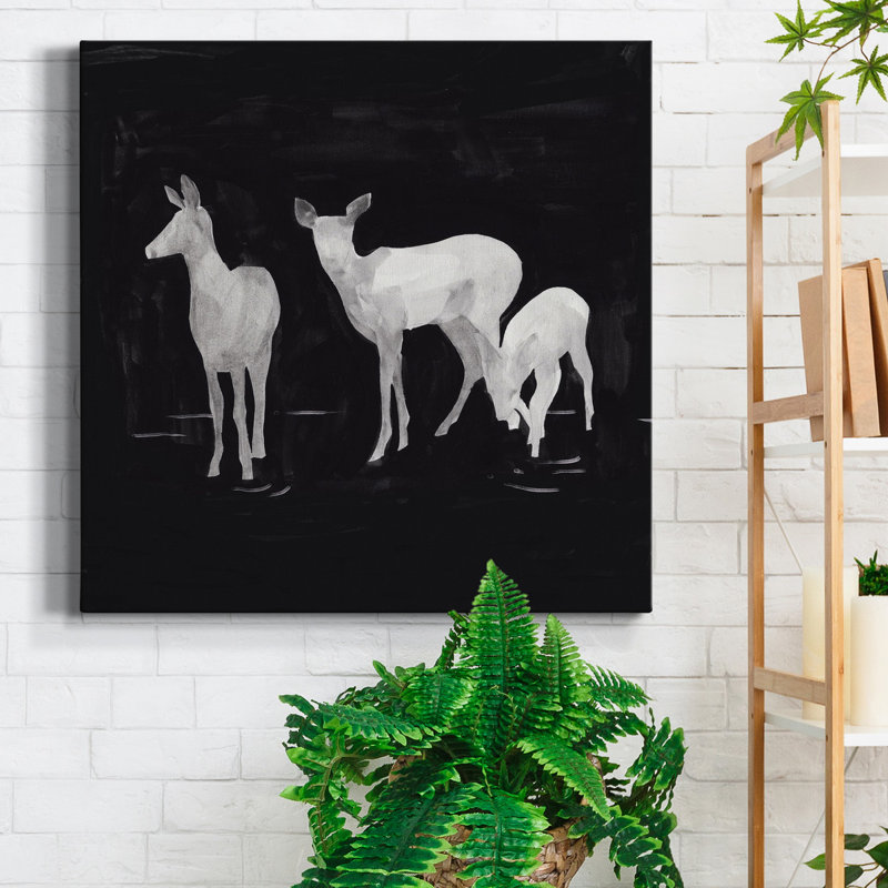 Impression encadrée sophistiquée Whitetail II-Premium - prête à être accrochée, H 10 po x l 10 po x P 1 po, Toile tendue