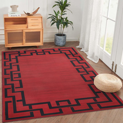 Asilee Abstract Machine Printed Area Rug