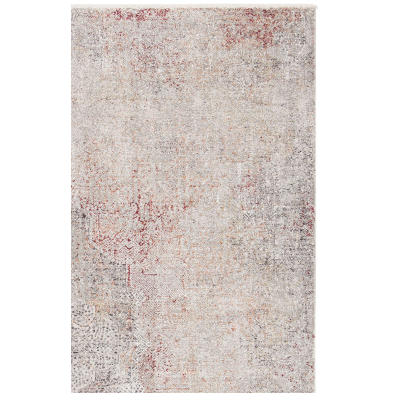 Tapis gris / rouge Dream 424, Rectangle 2 pi 6 po x 4 pi